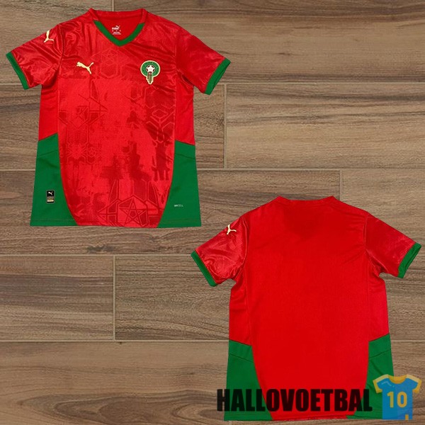 shirt marokko 2024-2025 rood groen edicion speciale