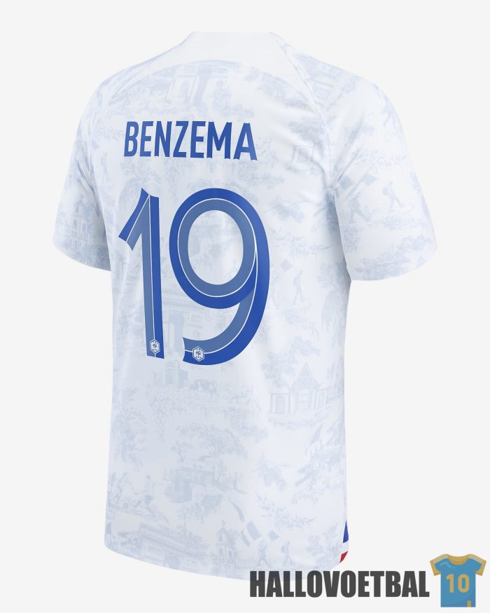 shirt frankrijk 2022-2023 uit benzema 19
